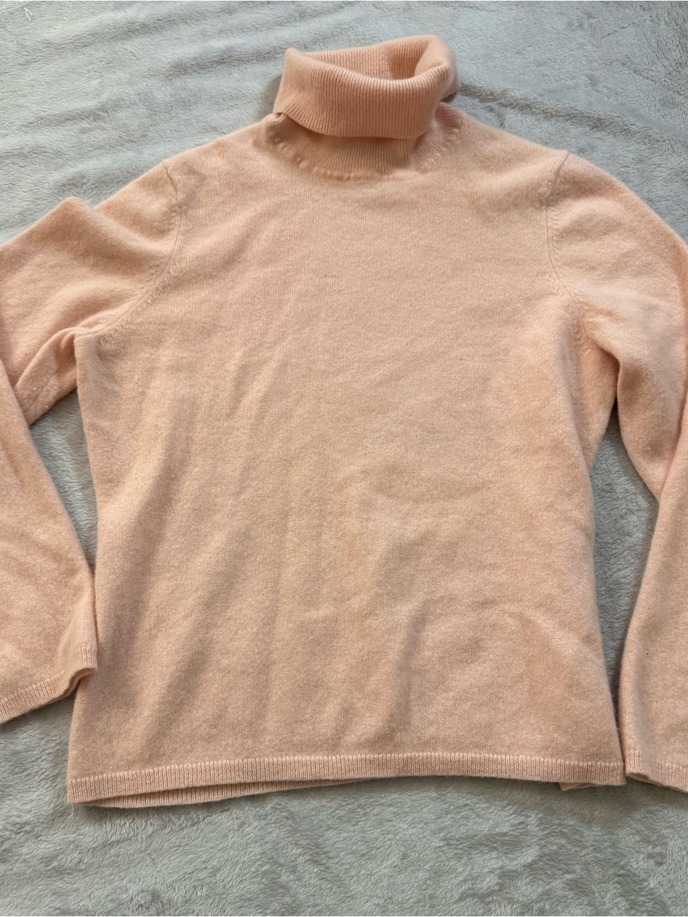 Cashmere Charter Club Peach Turtleneck Sweater